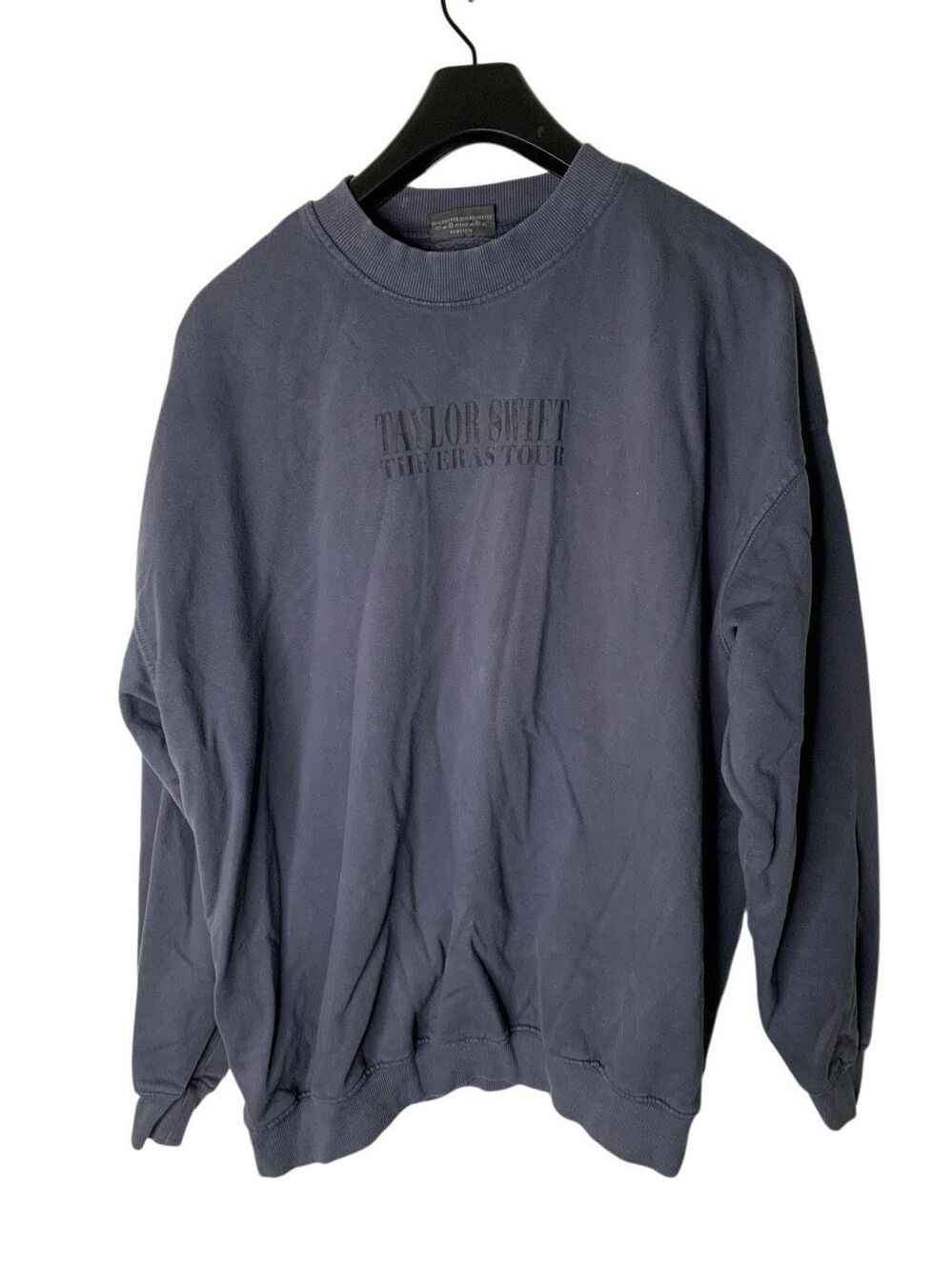 Taylor Swift The Eras Tour crew neck sweatshirt navy women's size large